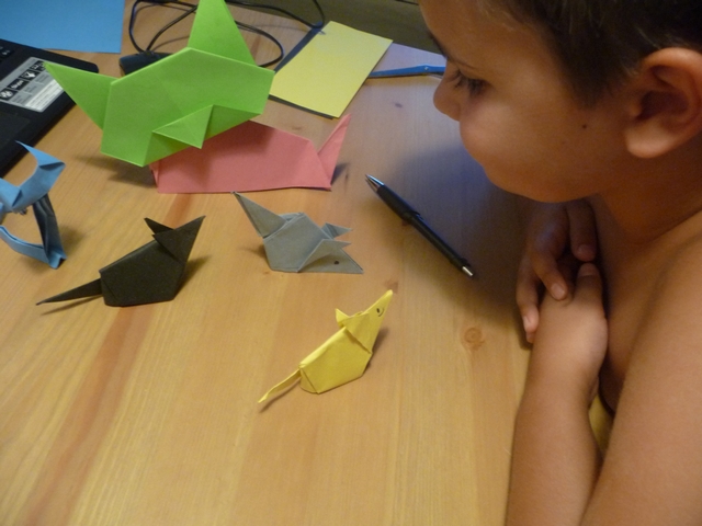 Skládání origami koček