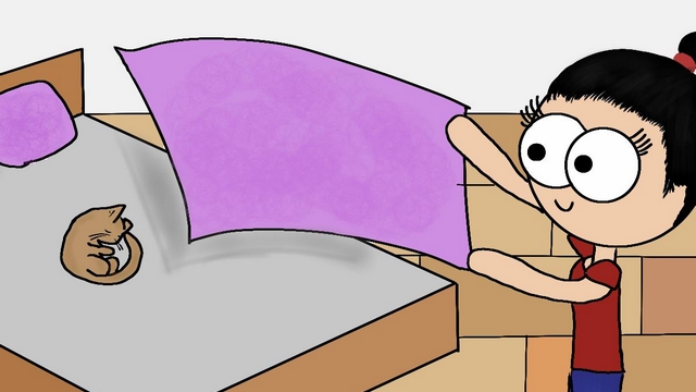 Creepy kočky: Ustlat postel není jednoduché :-)