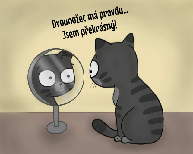 Komiks Creepy kočky: Zrcadlo, zrcadlo... Modrý kocouř.cz